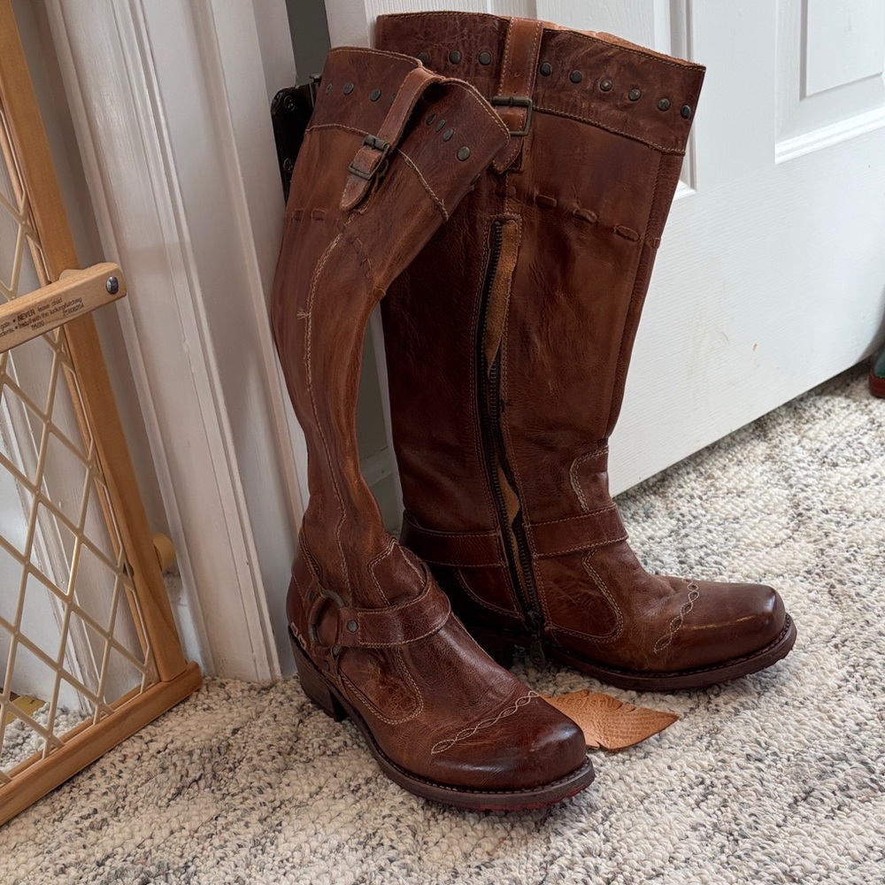 Bed Stu Rustic Brown Leather Boots
